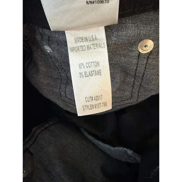 Citizens Of Humanity Jeans Mens 34x32 Black Denim Gage Classic Straight USA Made - Picture 3 of 11